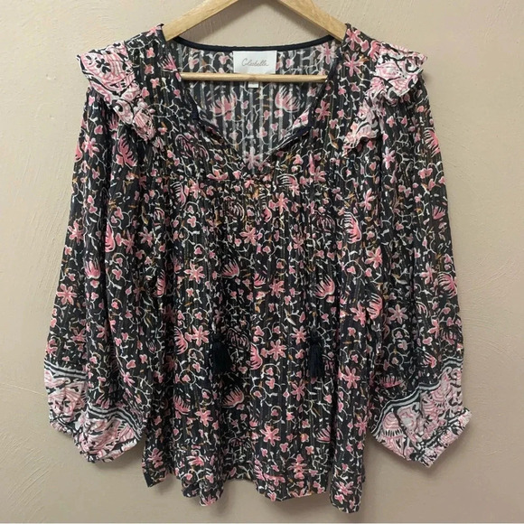 Cleobella Brynlee Blouse in Fan Print Size Large - Picture 3 of 13